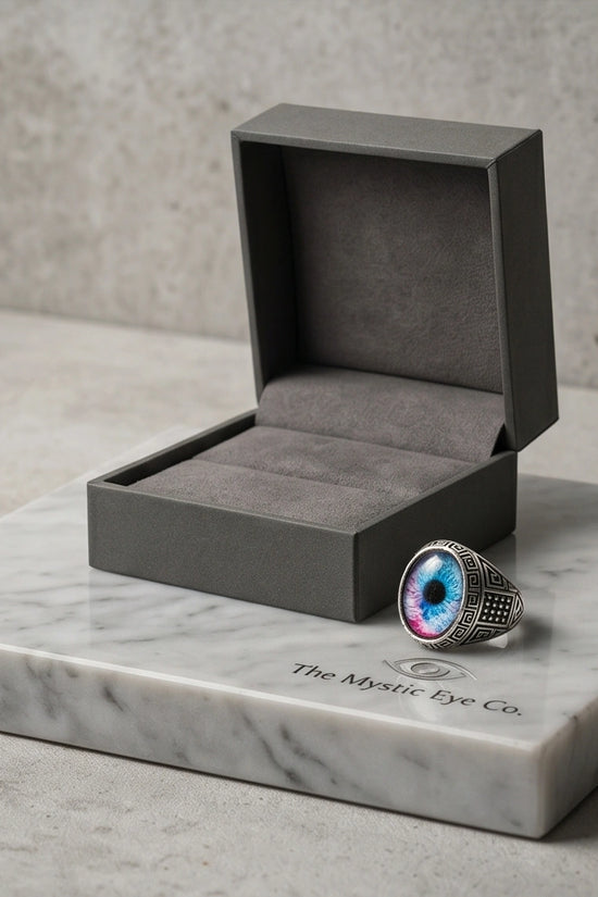 Vintage Sterling Silver Mystic Dual-Tone Eye Ring