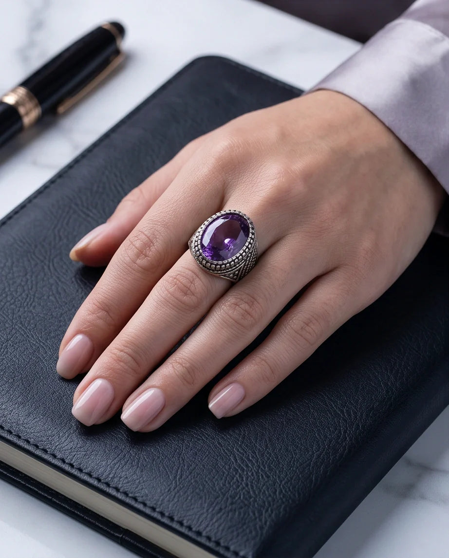 Imperial Amethyst Sovereign Signet Ring