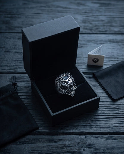 Roaring Majestic Lion Sculpted Ring