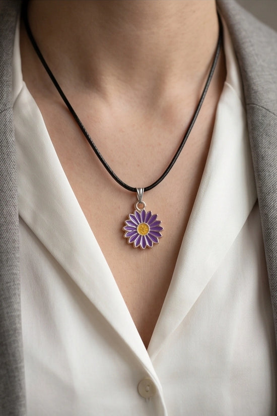 Royal Purple Daisy Pendant