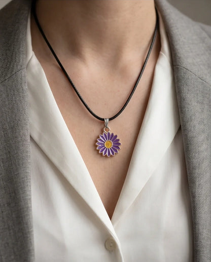 Royal Purple Daisy Pendant