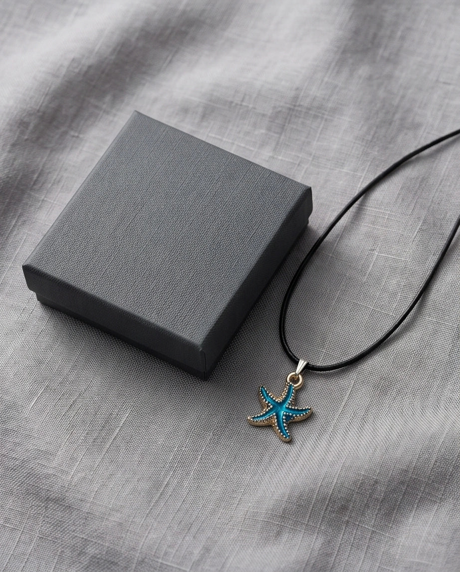 Ocean Blue Starfish Pendant
