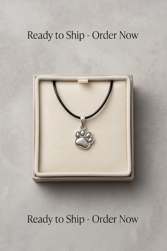 Silver Animal Paw Print Necklace