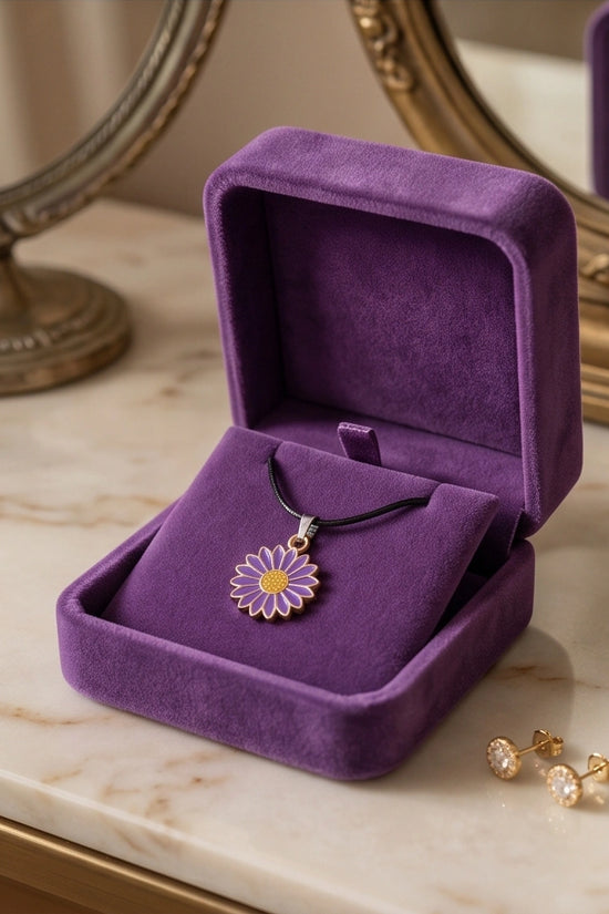 Royal Purple Daisy Pendant
