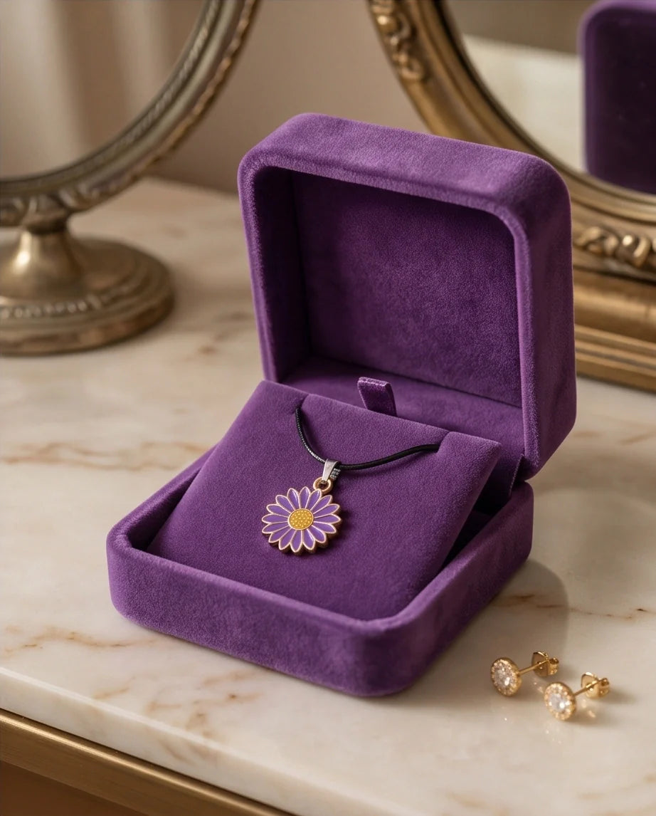 Royal Purple Daisy Pendant