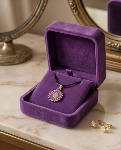 Royal Purple Daisy Pendant