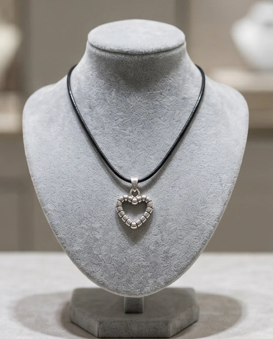 The Eternal Bond Hollow Heart Necklace