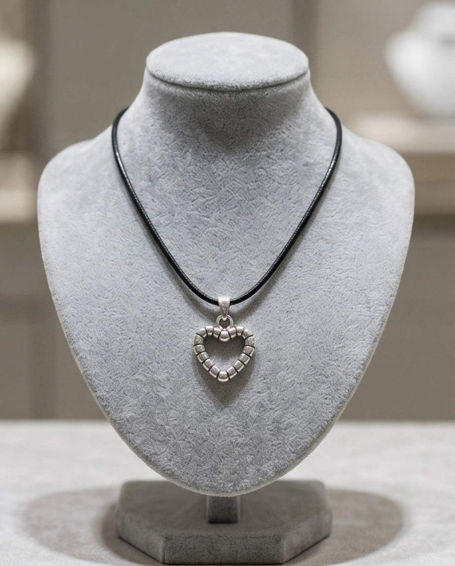 The Eternal Bond Hollow Heart Necklace