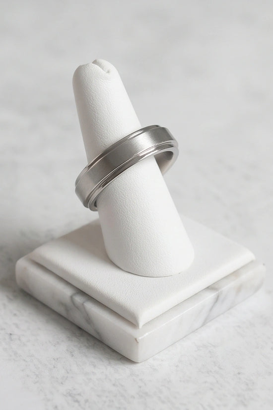 Classic Silver Matte Base Spinner Ring