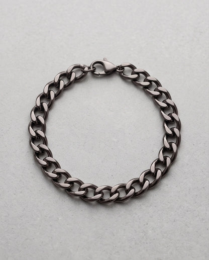 Gunmetal Black Curb Chain Bracelet