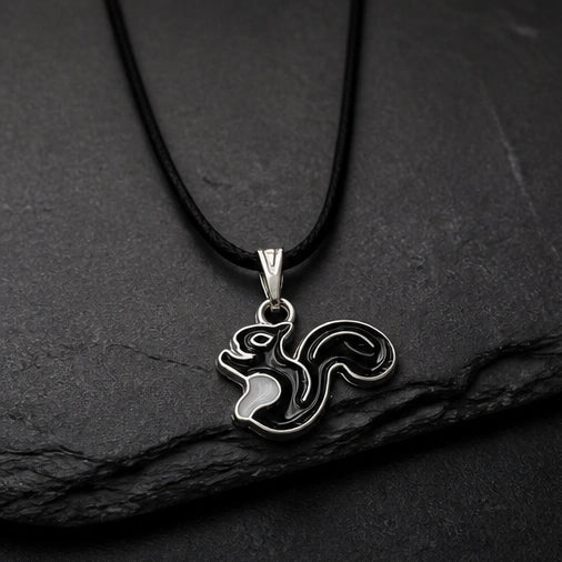 The Onyx Squirrel Pendant