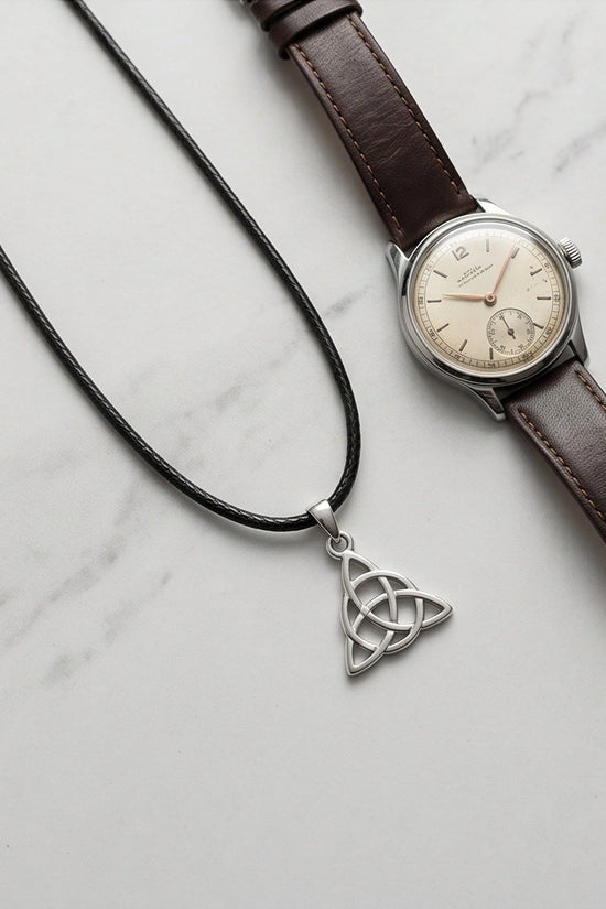 Silver Celtic Triquetra Knot Necklace