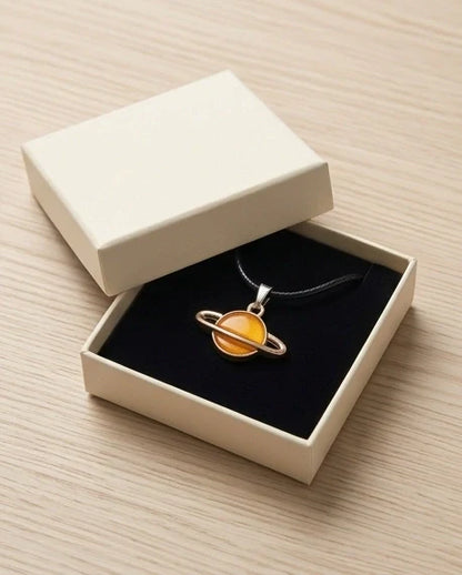 Cosmic Saturn Planet Pendant