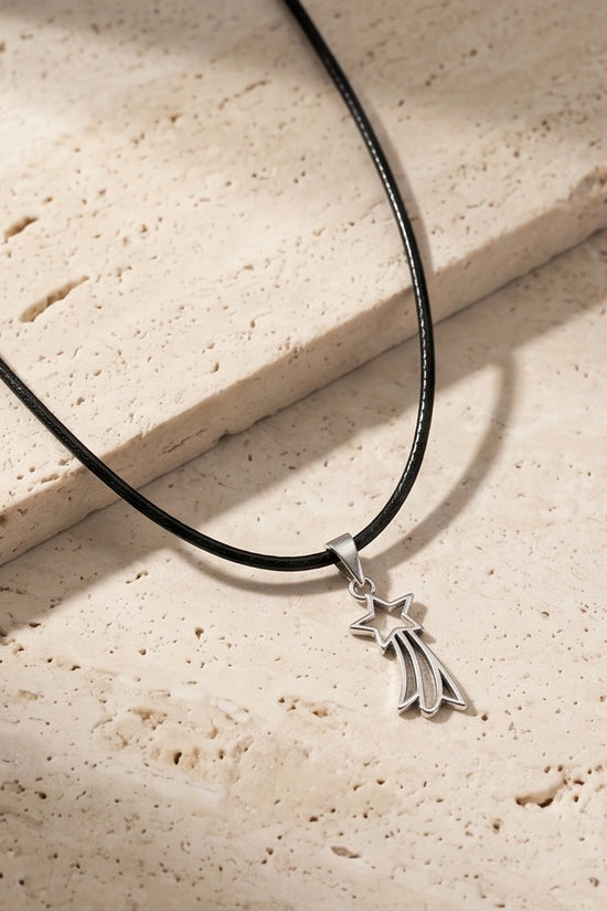 Silver Shooting Star Pendant Necklace