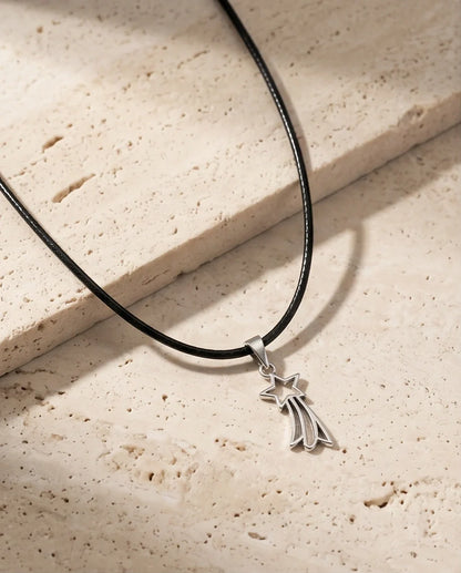 Silver Shooting Star Pendant Necklace