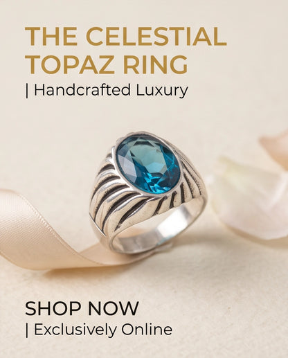 Teal Oval-Cut Gemstone Fluted Cable-Texture Silver Ring