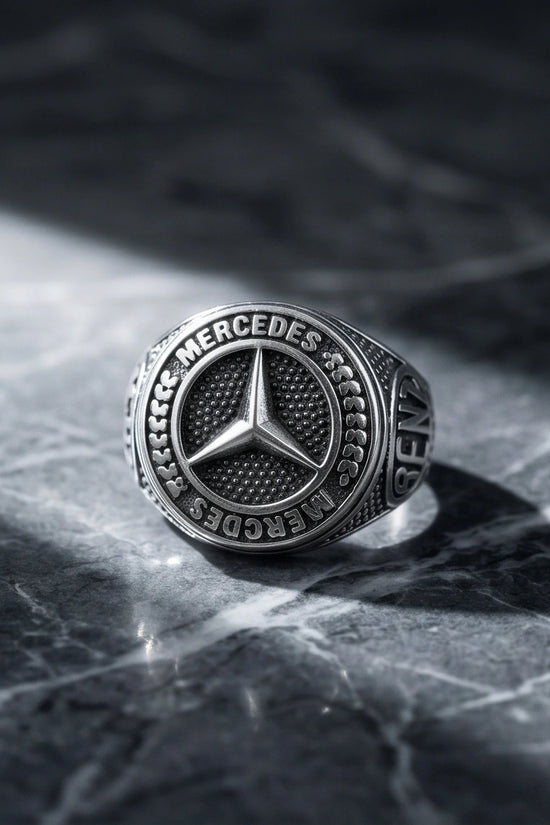 Vintage Silver Mercedes-Benz Signet Ring