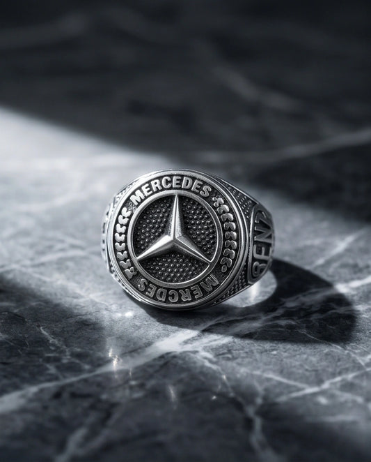 Vintage Silver Mercedes-Benz Signet Ring