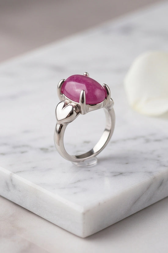 Magenta Majesty Sculpted Statement Ring