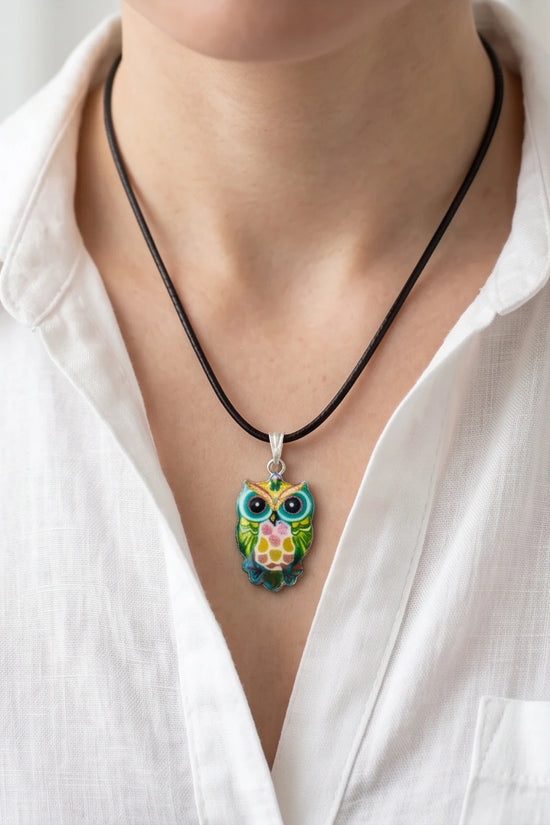 The Azure Owl Pendant