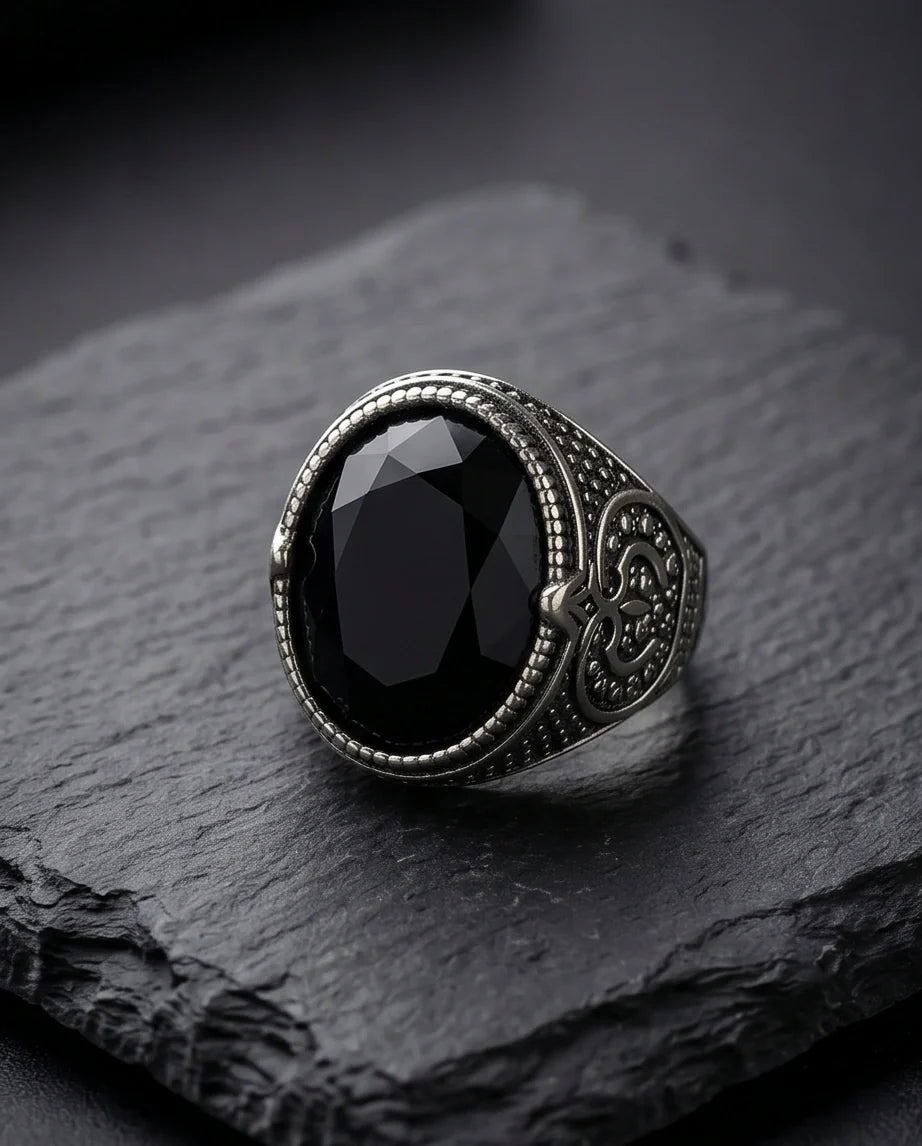 Imperial Onyx Shadow Signet Ring