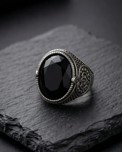 Imperial Onyx Shadow Signet Ring