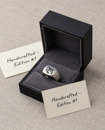 Tribal Glyph Signet Ring