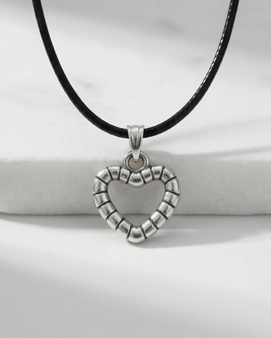 The Eternal Bond Hollow Heart Necklace
