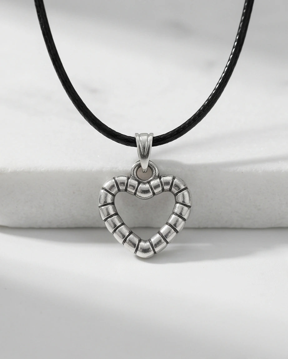The Eternal Bond Hollow Heart Necklace