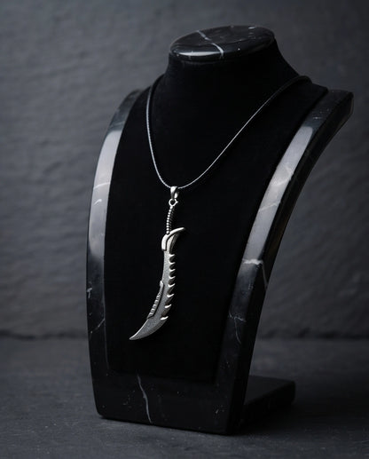 Serrated Scimitar Blade Pendant