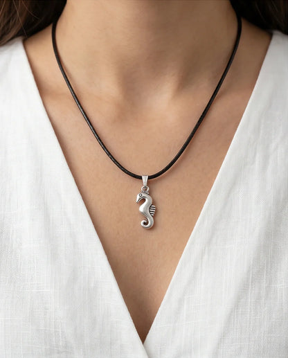 Silver Seahorse Pendant Necklace