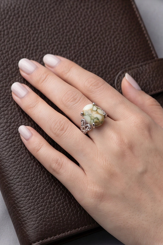 Vintage Filigree Wildstone Ring