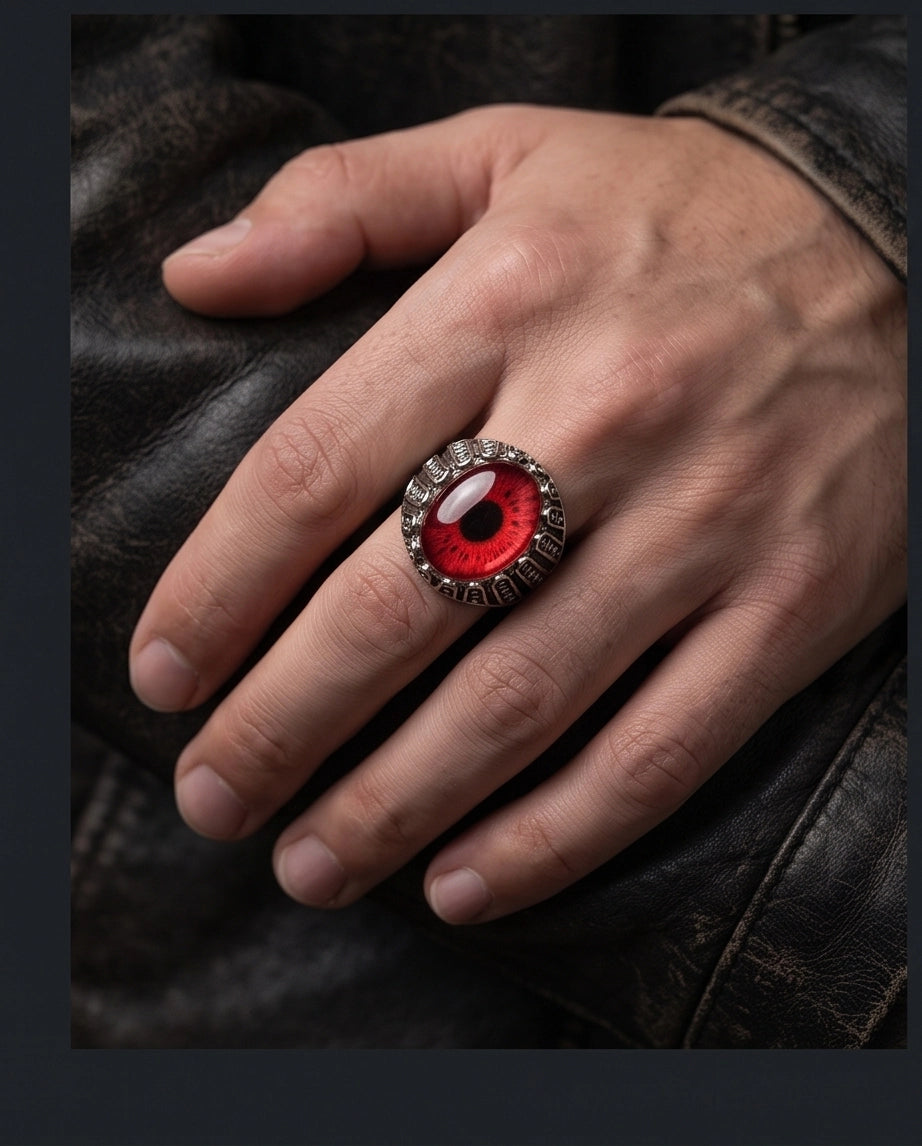 Dragon Eye Lattice Silver Ring