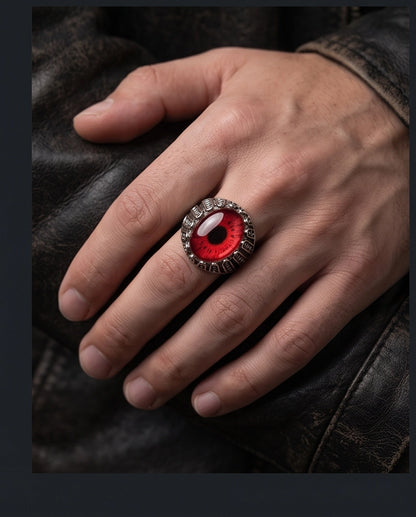 Dragon Eye Lattice Silver Ring