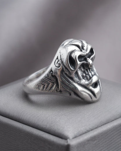 Hooded Reaper Sculpted Signet Ring