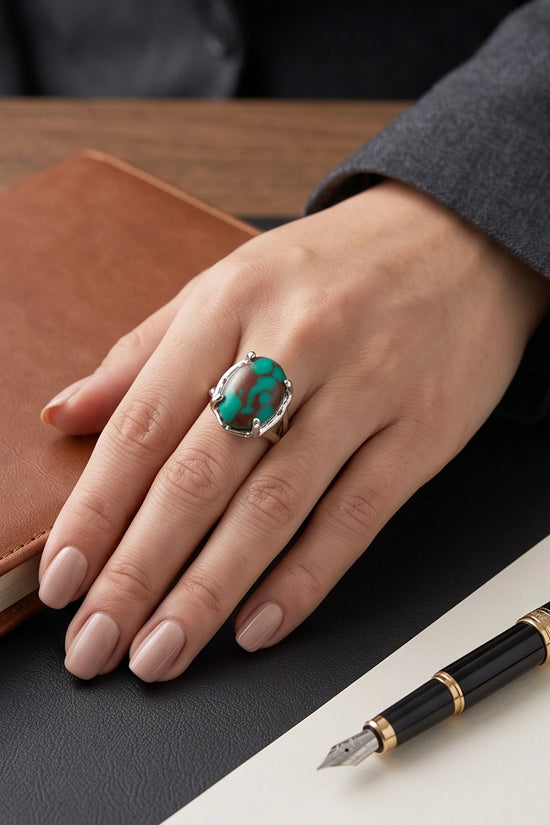 Ocean Matrix Turquoise Statement Ring