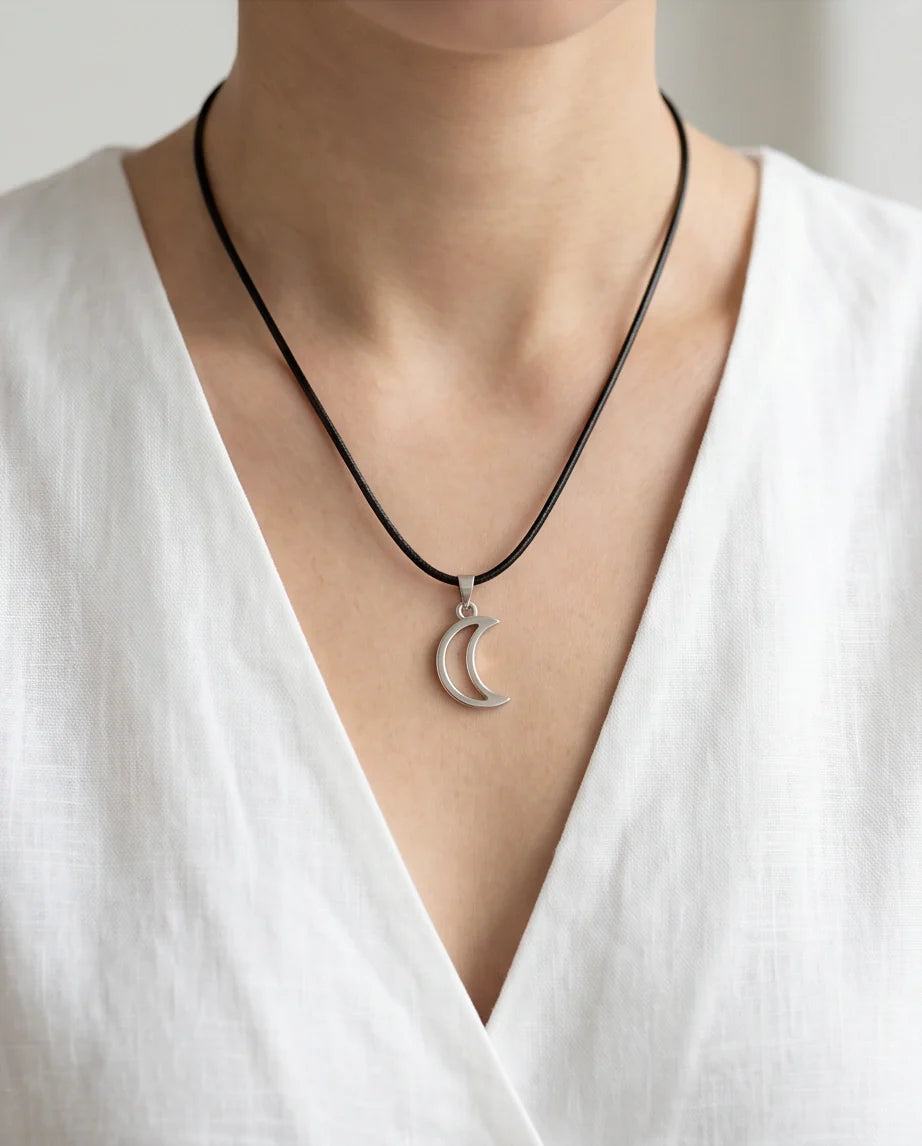 The Luna Minimalist Crescent Moon Necklace