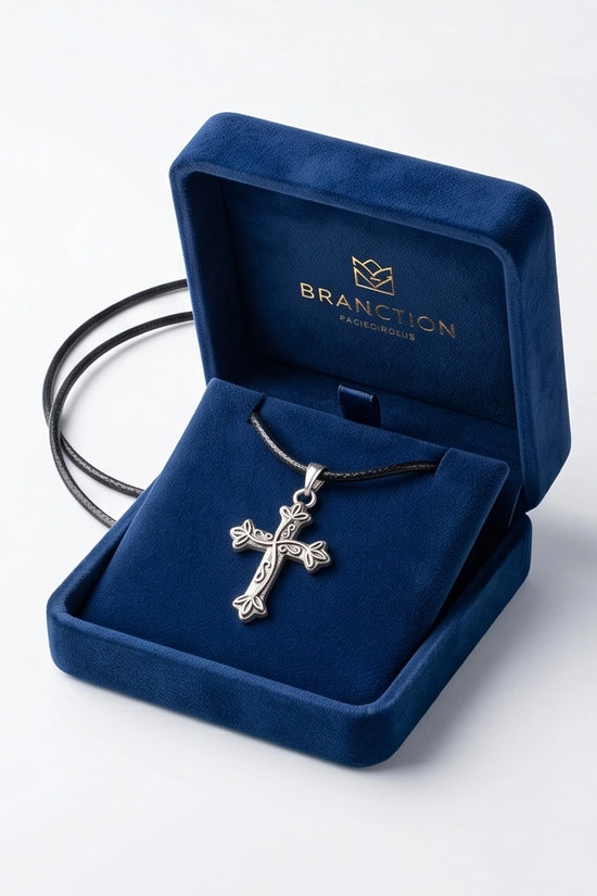 Silver Ornate Filigree Cross Necklace