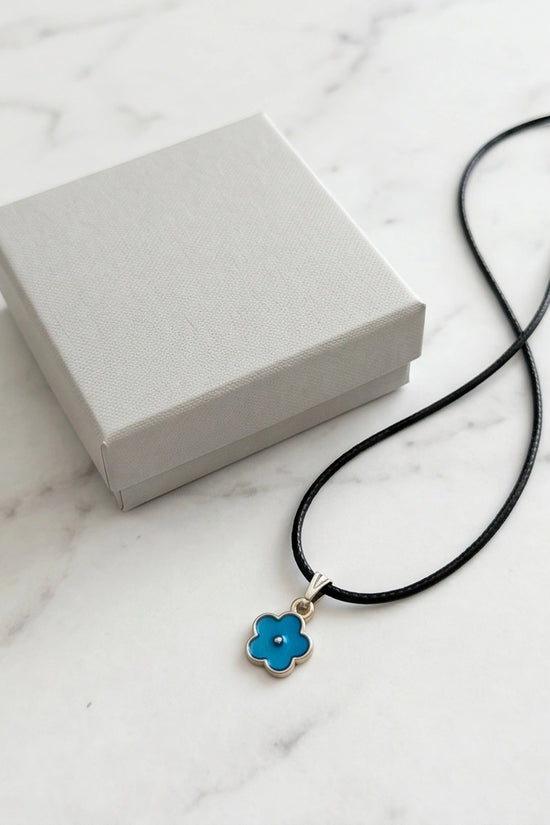 Sky Blue Forget-Me-Not Pendant