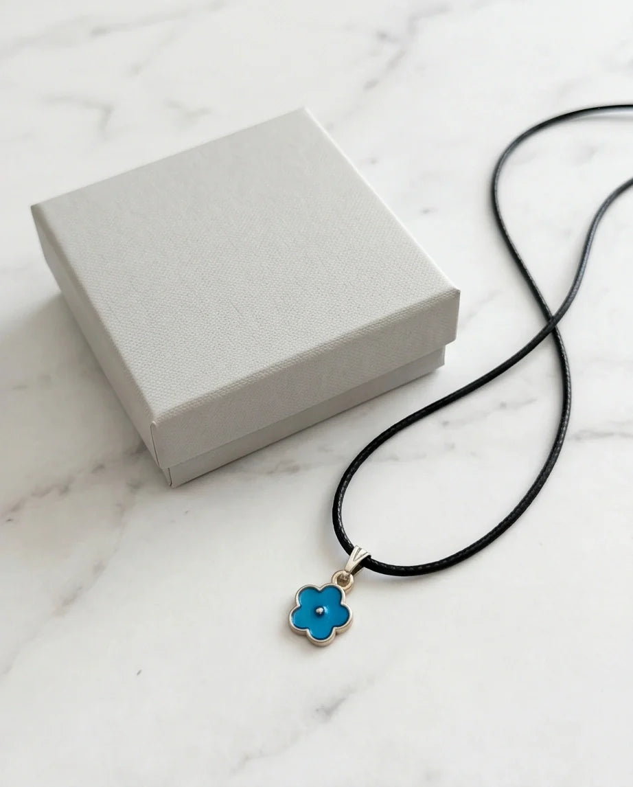 Sky Blue Forget-Me-Not Pendant