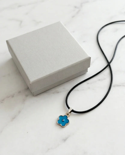 Sky Blue Forget-Me-Not Pendant