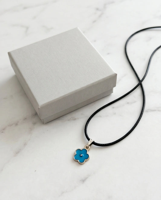 Sky Blue Forget-Me-Not Pendant