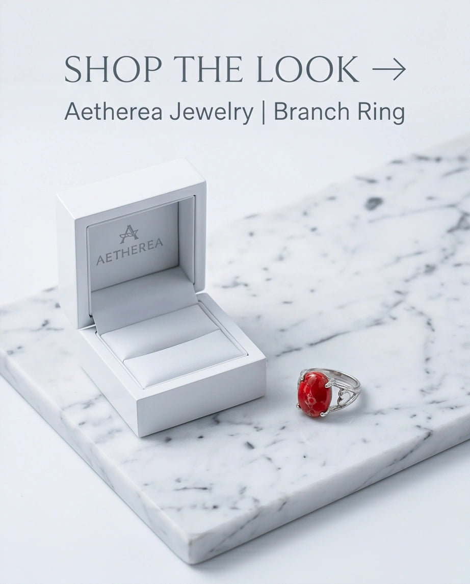 Crimson Heart Imperial Jasper Ring