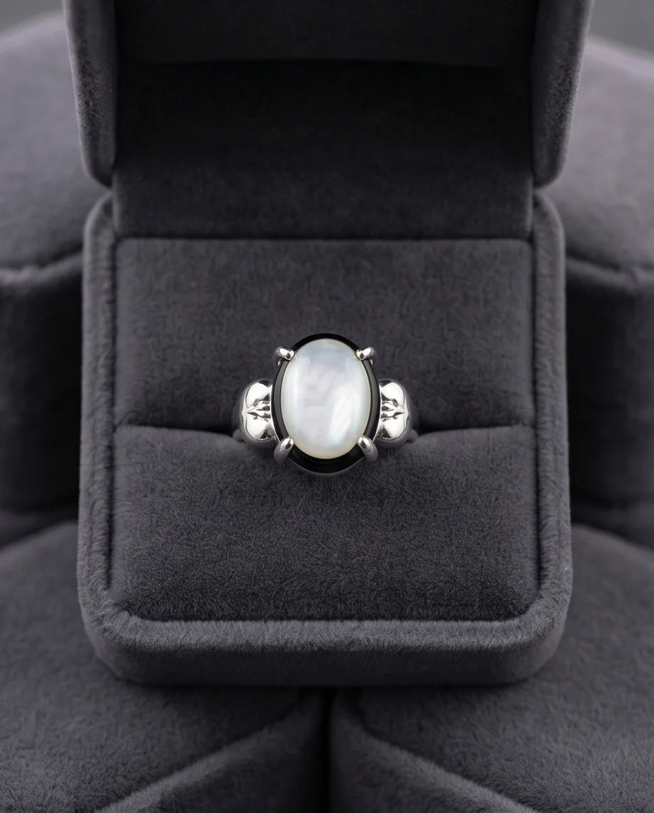 Iridescent Eclipse Statement Ring