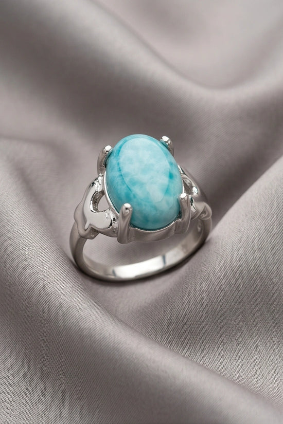 Oceanic Larimar Filigree Ring