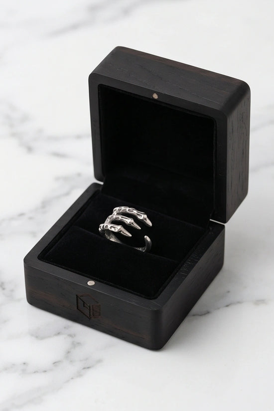 Gothic Dragon Claw Open Band Ring