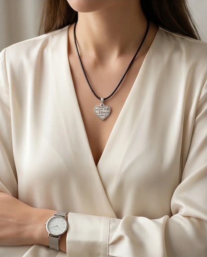 The Sweet Confession: Engraved Heart "I Love You" Pendant Necklace