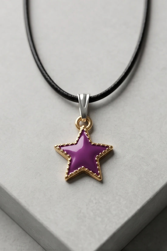 Radiant Purple Star Pendant
