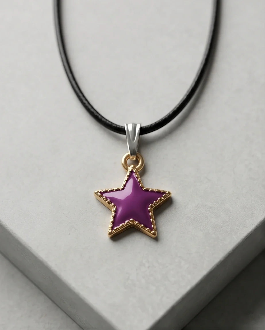 Radiant Purple Star Pendant