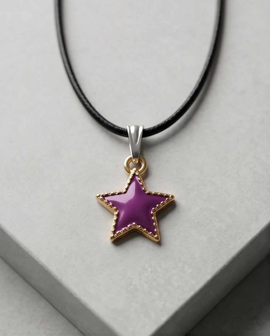 Radiant Purple Star Pendant